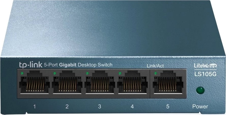 Switch TP-Link, 5 porte, 10/100/1000 MB/s, i kaltër