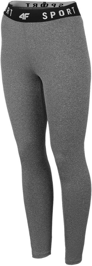 Leggings funksionale 4F për femra, gri melange, L