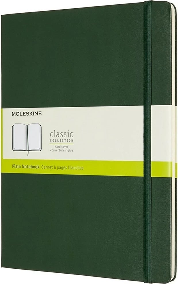 Fletore Moleskine Classic XL, 19x25, Kapak i fortë, Jeshile