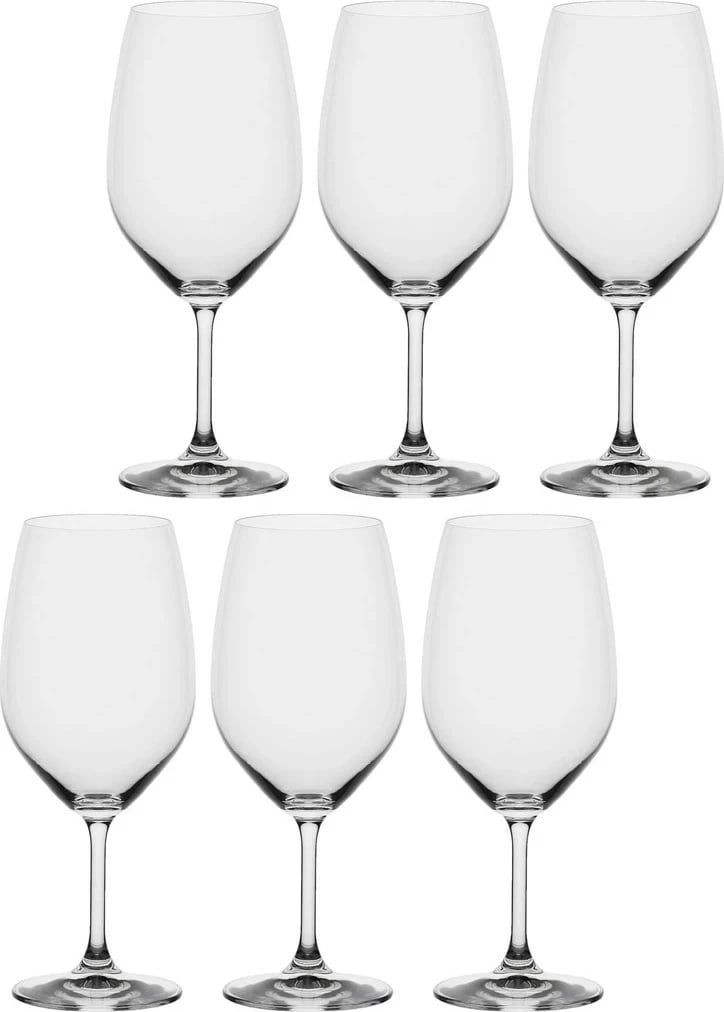 Set gotash vere LA PORCELLANA BIANCA Bordeaux Novello, 620 ml, Transparent