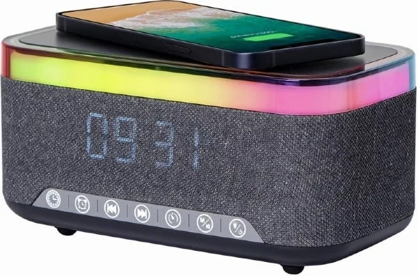 Ora alarmi digjitale Gembird DAC-SPKBT-QC15-BK, Bluetooth, E zezë