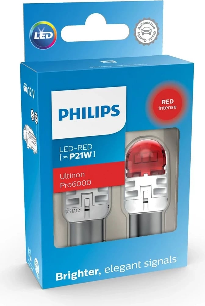 Llamba sinjalizuese Philips Ultinon Pro6000, LED, e kuqe, set 2 copë
