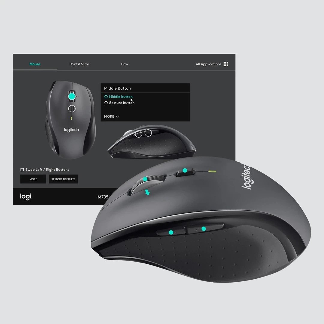 Maus Logitech M705, wireless, 1000 DPI, i zi