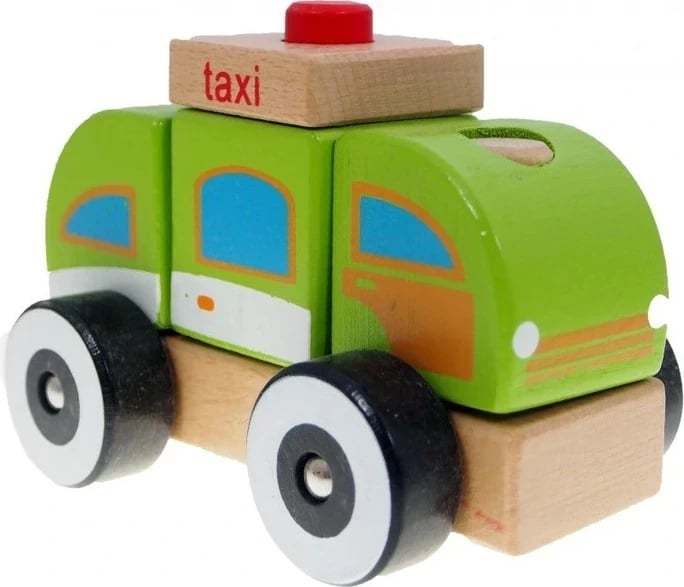 Lodër transportuese IBOX W05C010, druri, për fëmijë, Ngjyrë jeshile