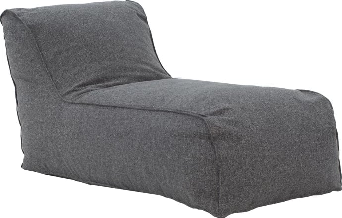 Lara pakoworld puf-lounger, material stof, ngjyrë gri