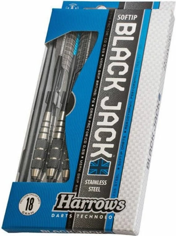 Dartat Harrows Black Jack për meshkuj dhe femra, të zeza