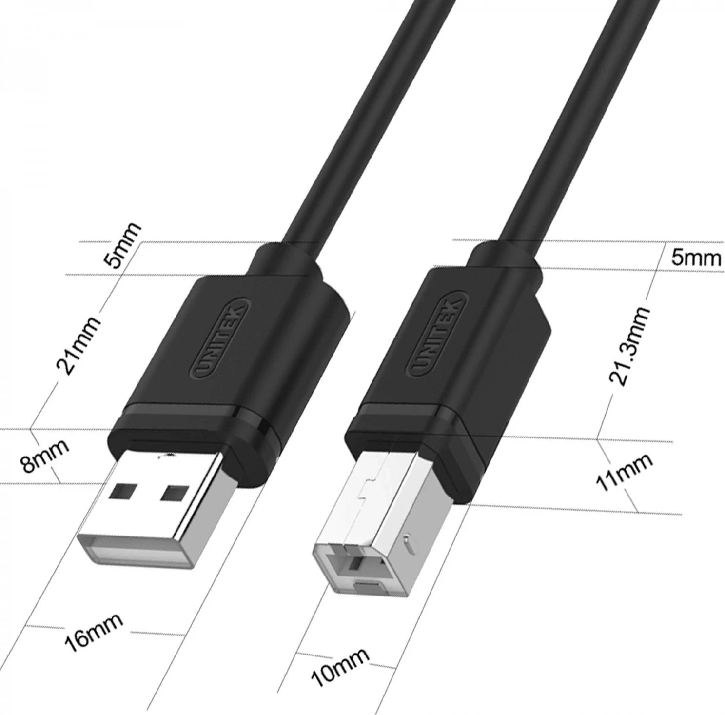 Kabllo USB Unitek, e zezë