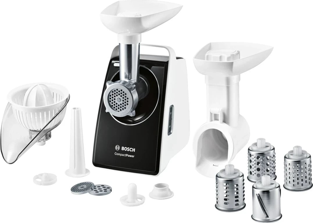Makinë mishi Bosch MFW3850B, 500 W, Bardhë, Zi