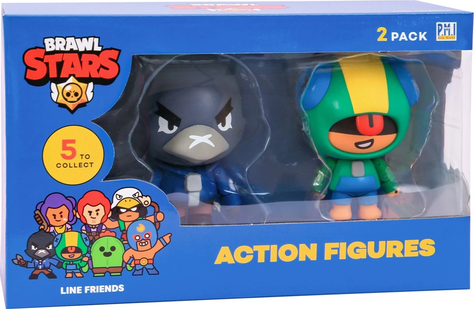 Figura aksioni P.M.I. Kids World BRAWL STARS S1, 11cm, 2 copë, shumëngjyrëshe