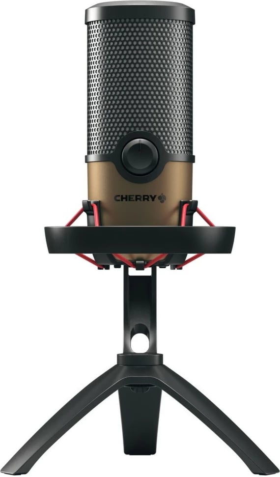 Mikrofon tavoline Cherry UM 9.0 PRO RGB, 24 bit, 192 kHz, USB, i zi, bakër