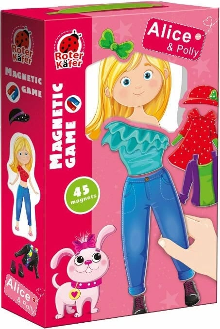 Lojë magnetike Alice & Polly, 45 magnete