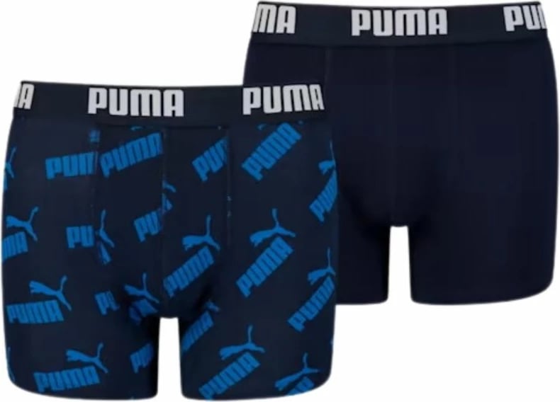 Të brendshme për fëmijë Puma Basic Boxer Jr, të zeza dhe blu të errët