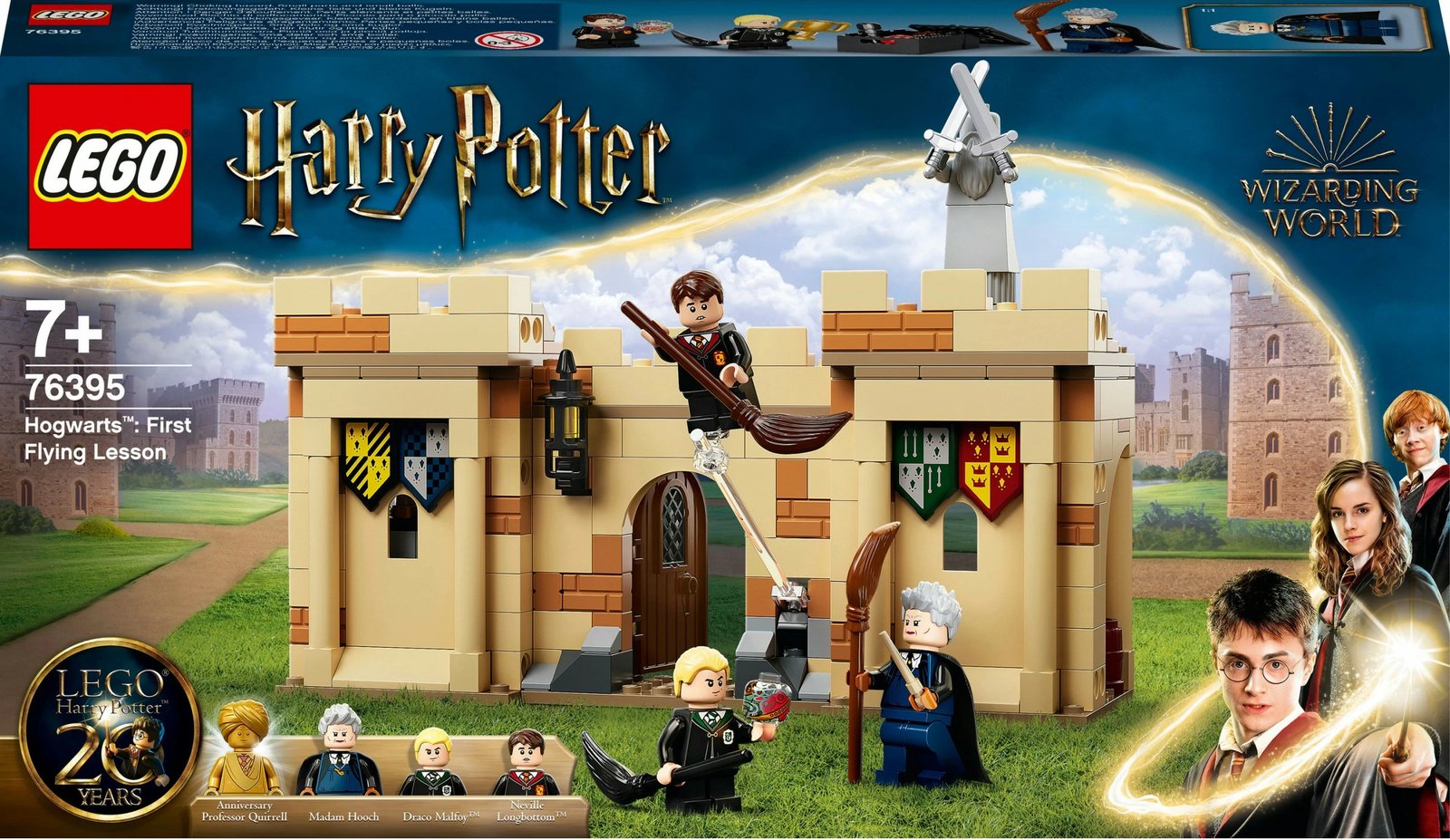 Set ndërtimi LEGO Harry Potter Hogwarts™: Mësimi i parë i fluturimit, 7 vjeç e lart, 264 pjesë, shumëngjyrësh