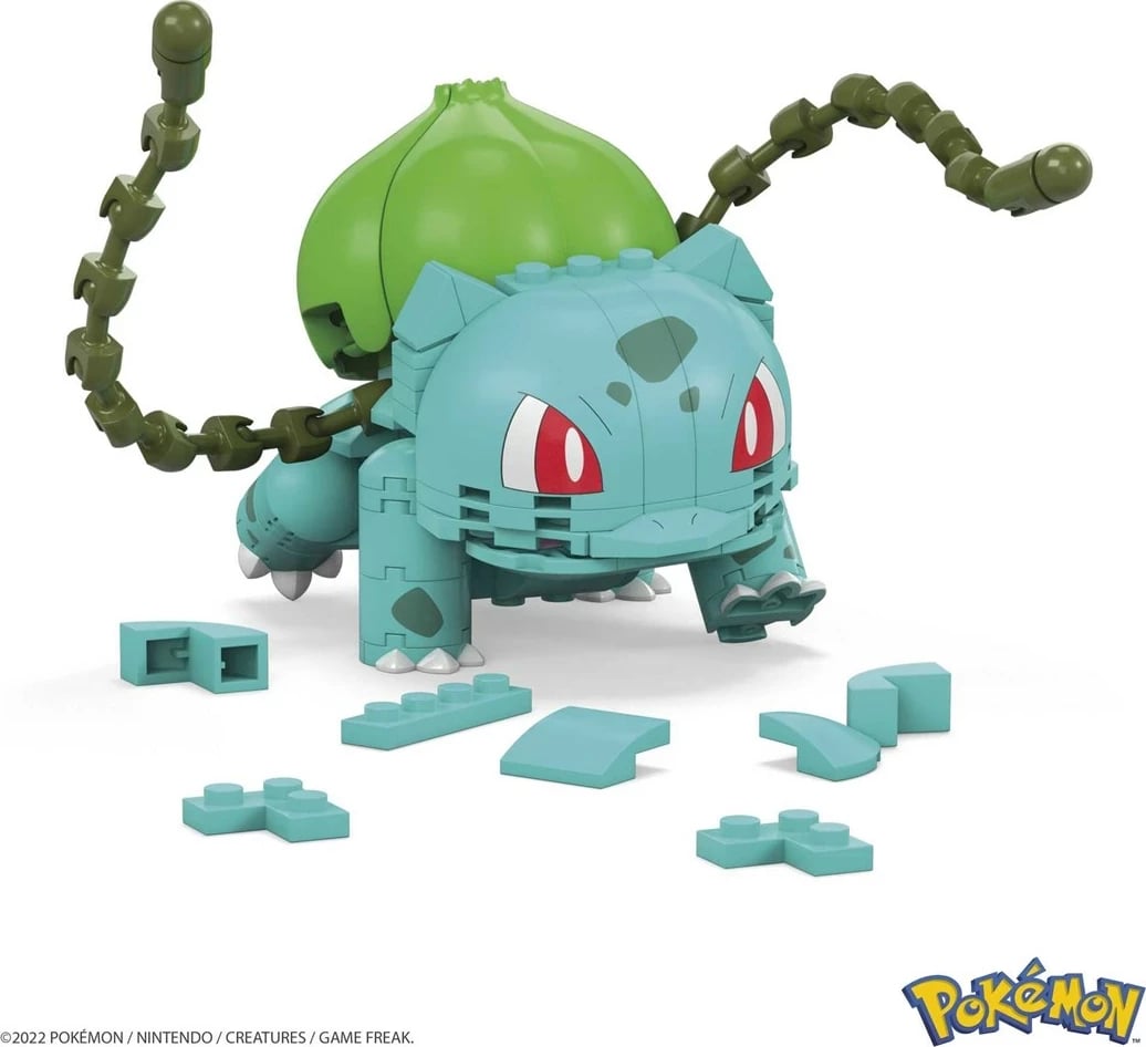 Set ndërtimi MATTEL MEGA Pokémon Bulbasaur, Gjelbër