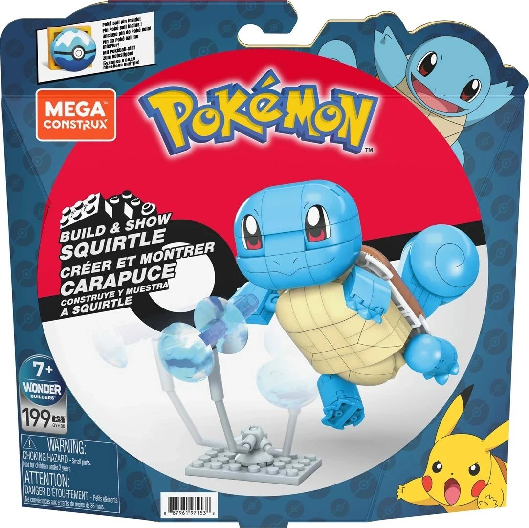 Set ndërtimi MATTEL MEGA Construx Pokémon Squirtle, Blu