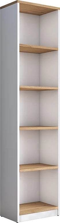 Raft librash Goldie pakoworld, ngjyrë e bardhë-natyrale, 40x25x161.80 cm