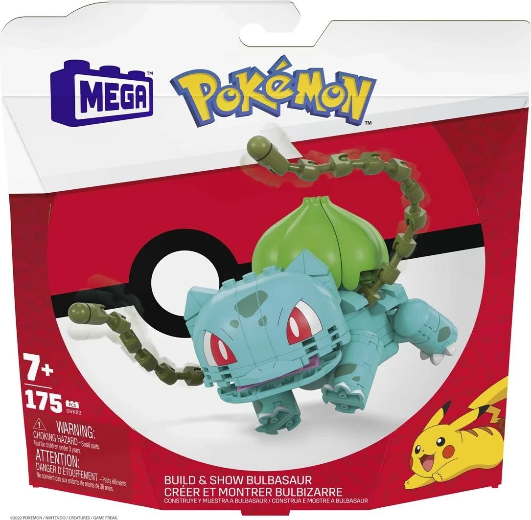 Set ndërtimi MATTEL MEGA Pokémon Bulbasaur, Gjelbër