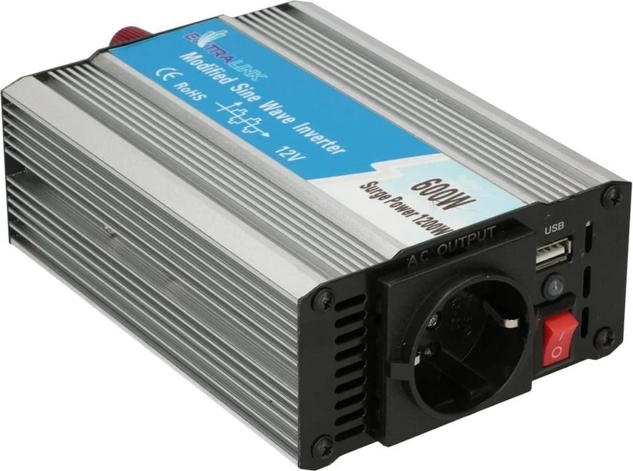 Konvertues voltazhi Extralink OPIM-600W, për vetura, 12V, 600W