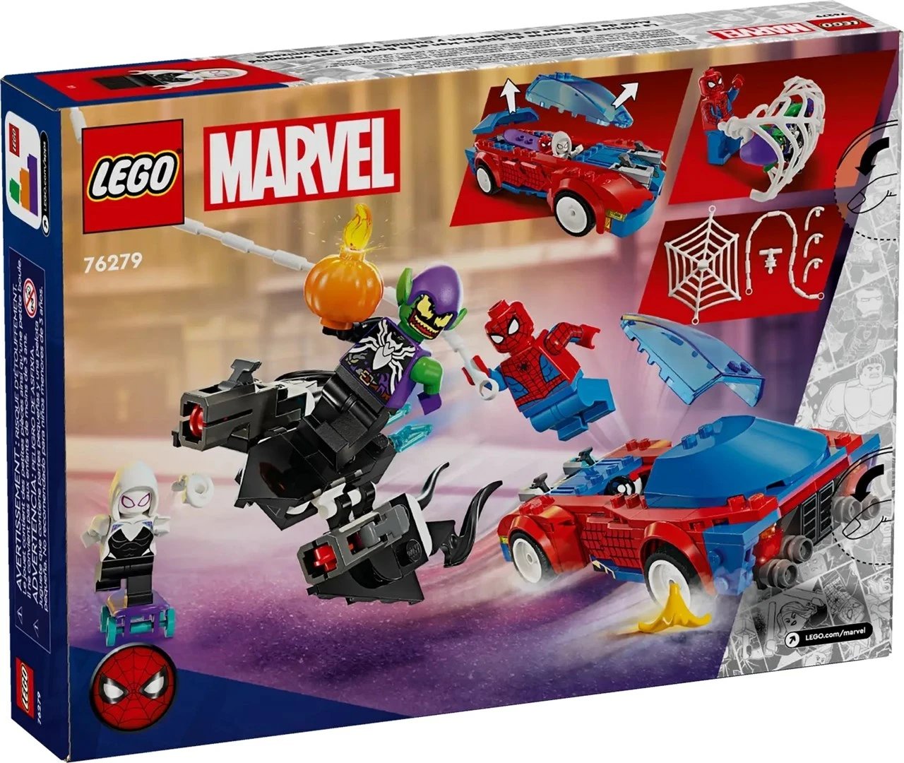 Set LEGO Marvel 76279 Spider-Man Race Car & Venom Green Goblin