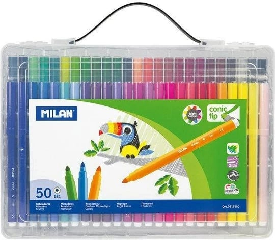 Set lapsash me majë konike, 50 copë, MILAN, me valixhe plastike