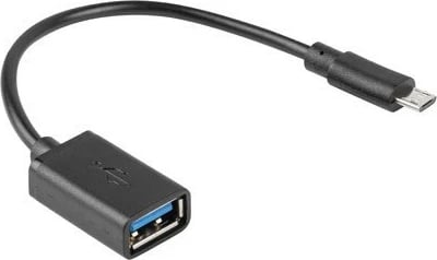 Adapter micro USB - USB-A OTG LANBERG 0.15m 2.0 M/F i zi