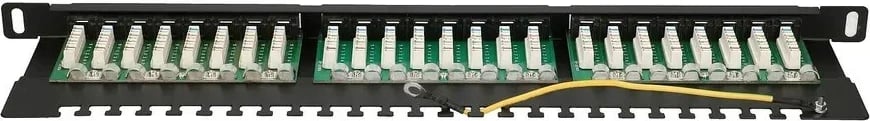 Patchpanel Extralink 24 Porta, Cat6, E zezë