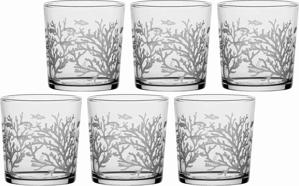 Set gotash LA PORCELLANA BIANCA Babila Coral Reef, 350 ml, transparente
