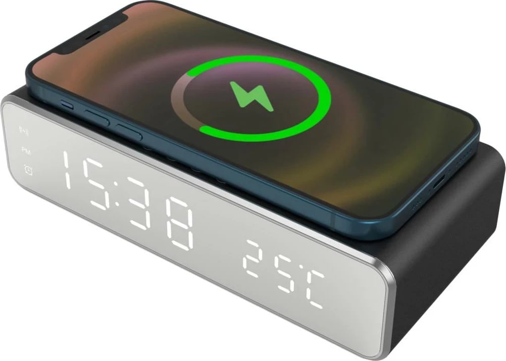 Alarmë me karikim wireless Techmade, 15W, e zezë