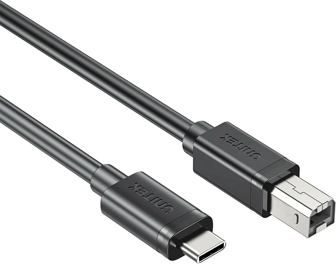 Kabëll Unitek, USB-C në USB-B 2.0, 2m, i zi