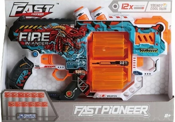 Lodër blaster Fast Pioneer, 12 plumba, shumëngjyrësh