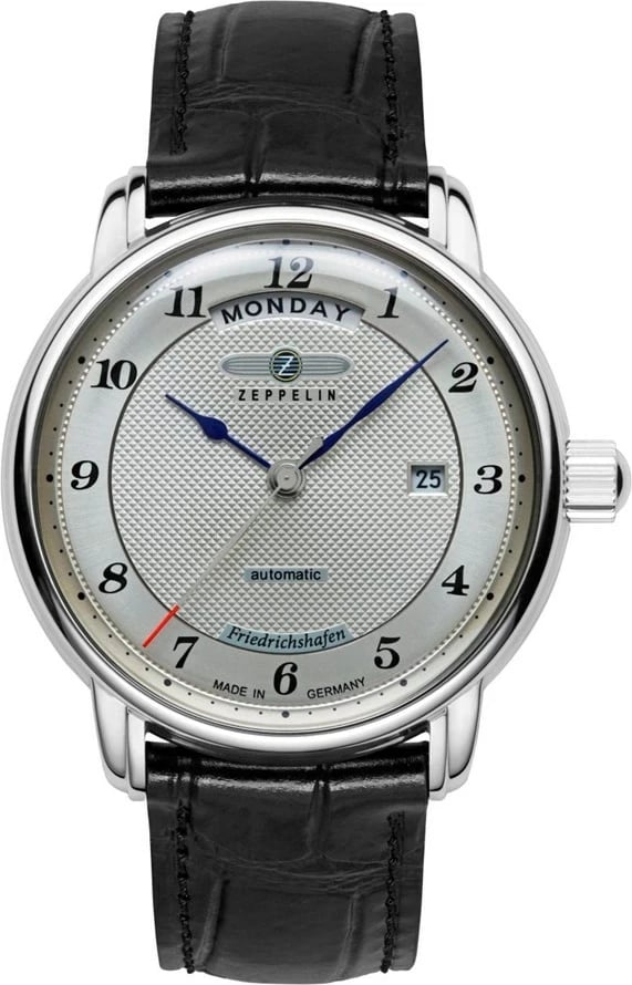 Orë Zeppelin Friedrichshafen 85624, 40mm, Lëkurë e zezë