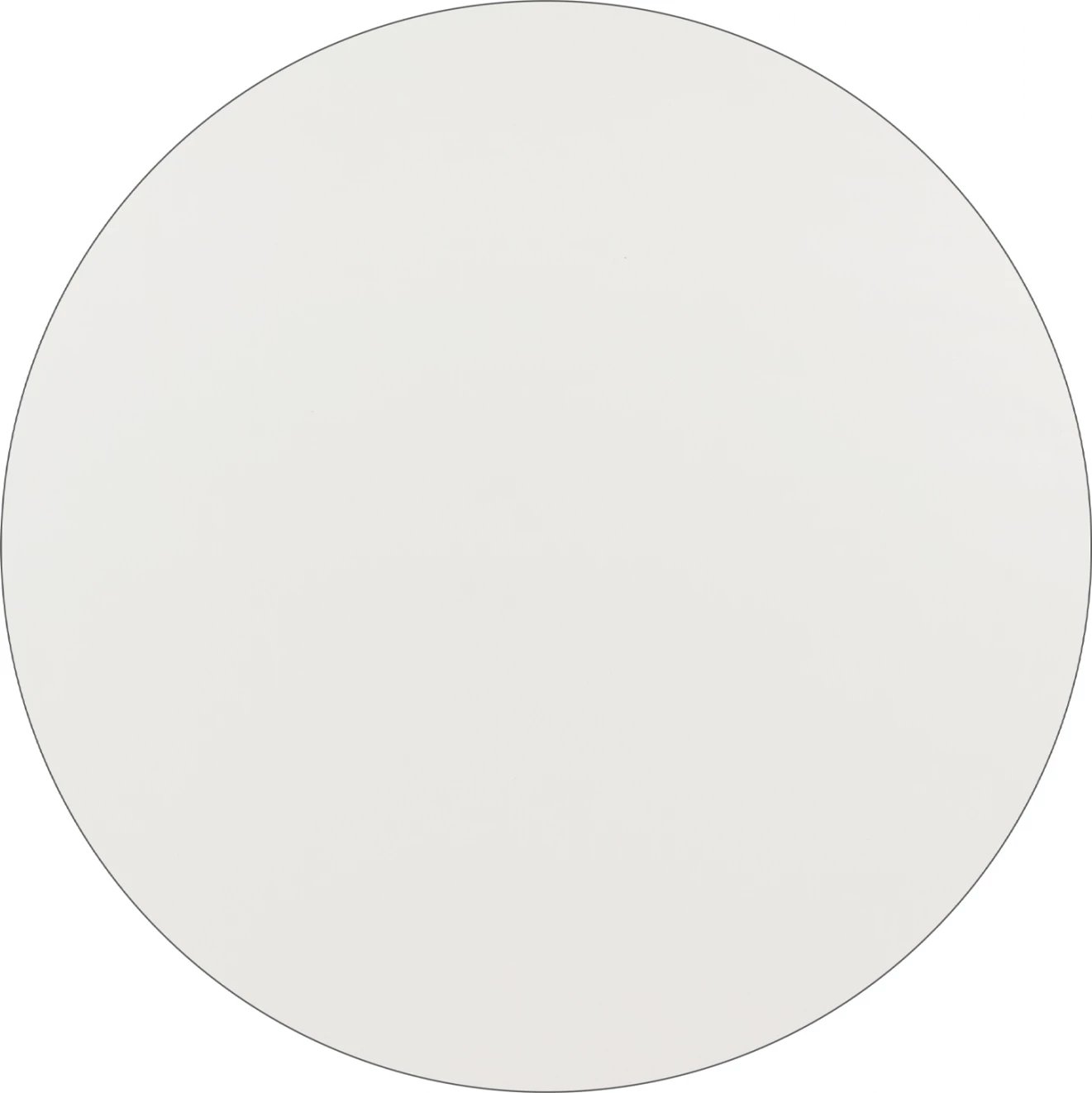 Sipërfaqe tavoline HPL, e bardhë, Φ69 cm, trashësi 12mm