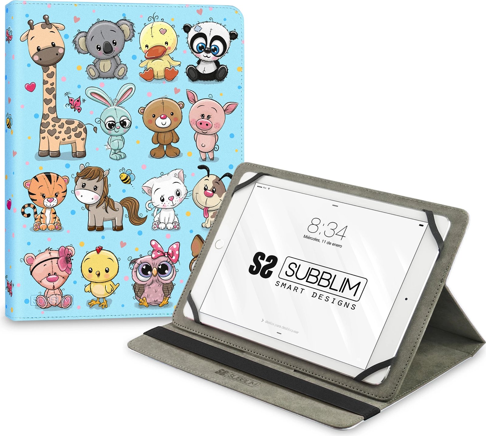 Mbështjellës tablet SUBBLIM UNIVERSAL TRENDY 9.6" - 11" ANIMALS SUBCUT-4TC015
