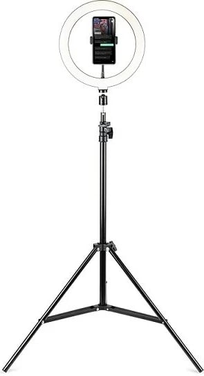 Tripod Havit ST7012 Pro me unazë drite, Metal, 210 mm, E zezë