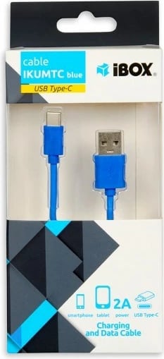 Kabllo USB iBox IKUMTCB, 1 m, USB 2.0, USB A në USB C, Blu