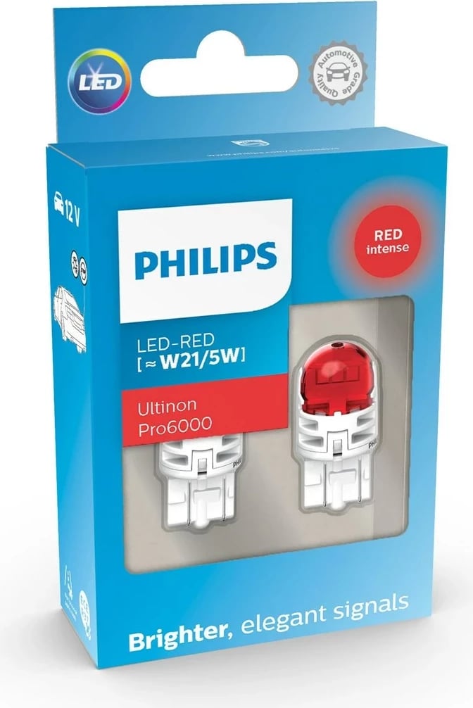 Llamba sinjalizuese Philips Ultinon Pro6000, LED, e kuqe, 2 copë