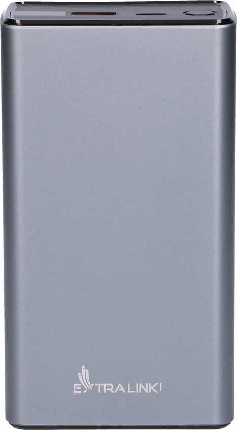 Power bank Extralink EPB-127, 30000mAh, 65W PD, USB-C, Argjendtë