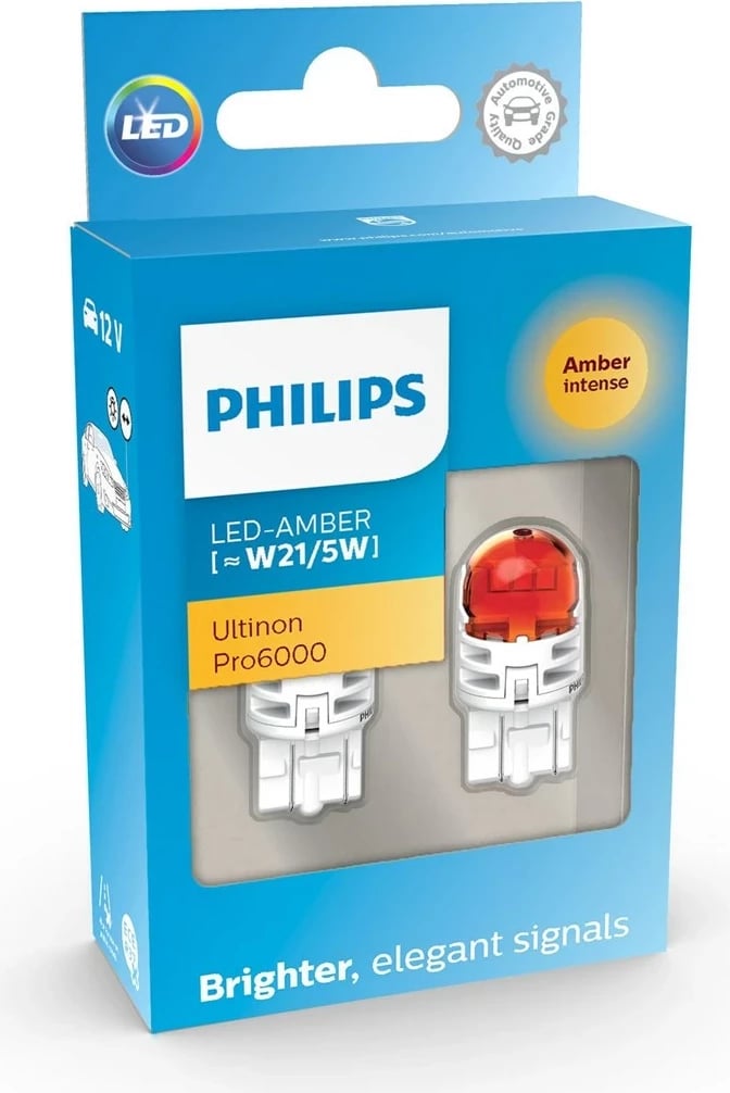 Dritë sinjalizuese Philips Ultinon Pro6000, LED, Amber, 2 copë