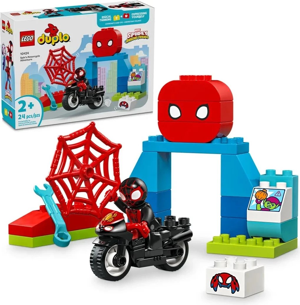 Lodra ndërtimi LEGO DUPLO 10424 Spin's Motorcycle Adventure
