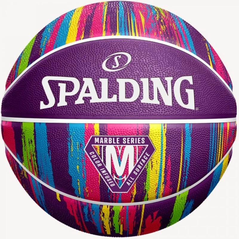 Top Basketbolli Spalding Marble, për të gjitha gjinitë, ngjyrë vjollcë