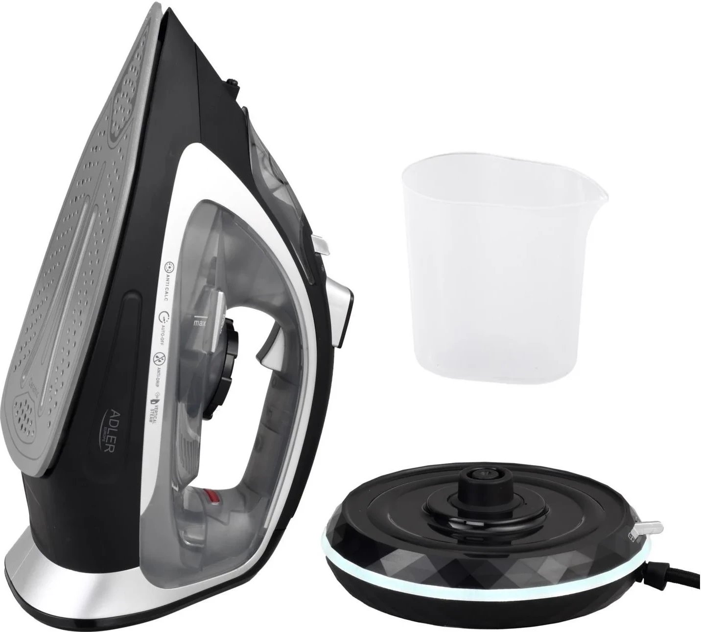 Hekur Adler AD 5043, 2800W, pa kabllo, zi-gri