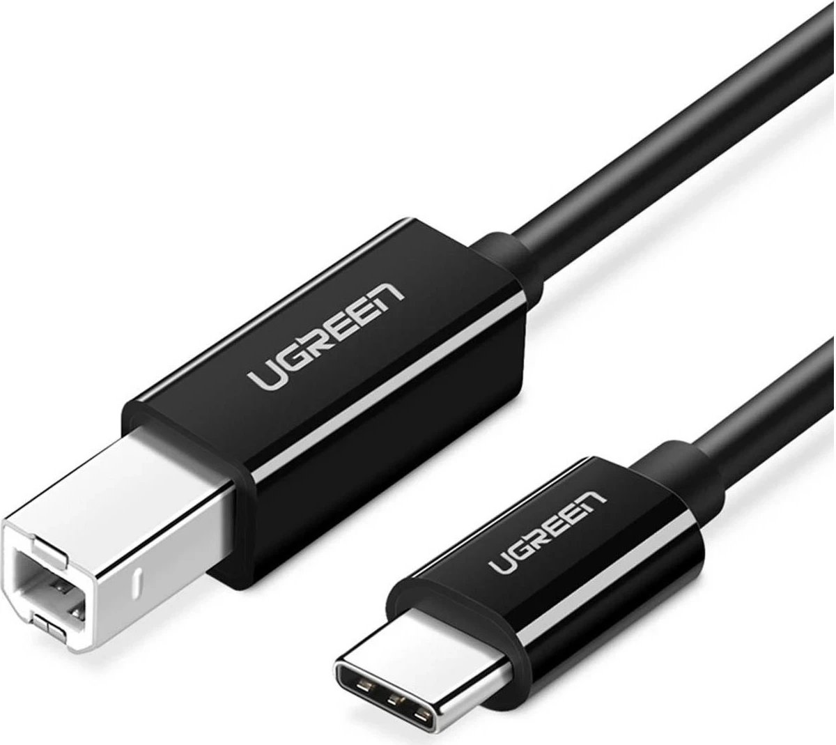 Kabëll UGREEN US241 USB 2.0 C-B, 2m, i zi