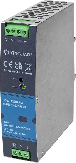 Furnizues energjie Yingjiao YSD75, 12V, 6.3A, 75W, Bardhë
