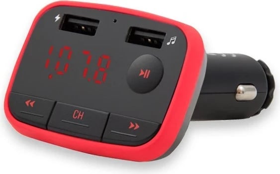 Transmetues Savio Bluetooth FM TR-10, 87 - 107 MHz, i zi / kuq
