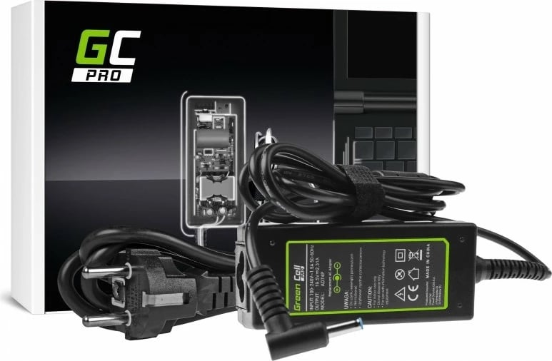 Adapter për laptop Green Cell AD74P, 45 W, 19.5 V, i zi
