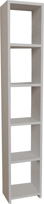 Bibliotekë kolone Barzine pakoworld, ngjyrë e bardhë, 27.6x19.5x150cm