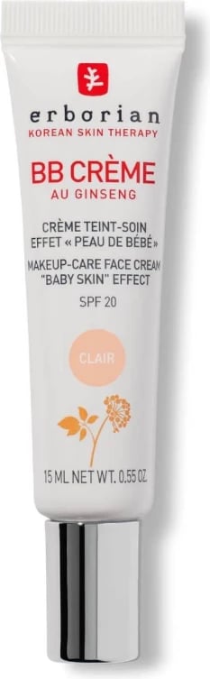 Krem mbulues për fytyrë Erborian BB Crème au Ginseng Clair, 15 ml