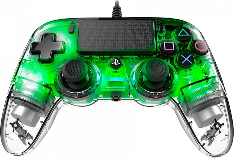 Kontroller për konzolën PS4, Nacon, 3m, i gjelbër/ transparante