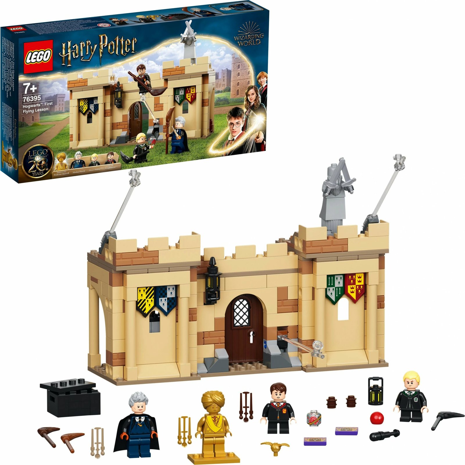 Set ndërtimi LEGO Harry Potter Hogwarts™: Mësimi i parë i fluturimit, 7 vjeç e lart, 264 pjesë, shumëngjyrësh