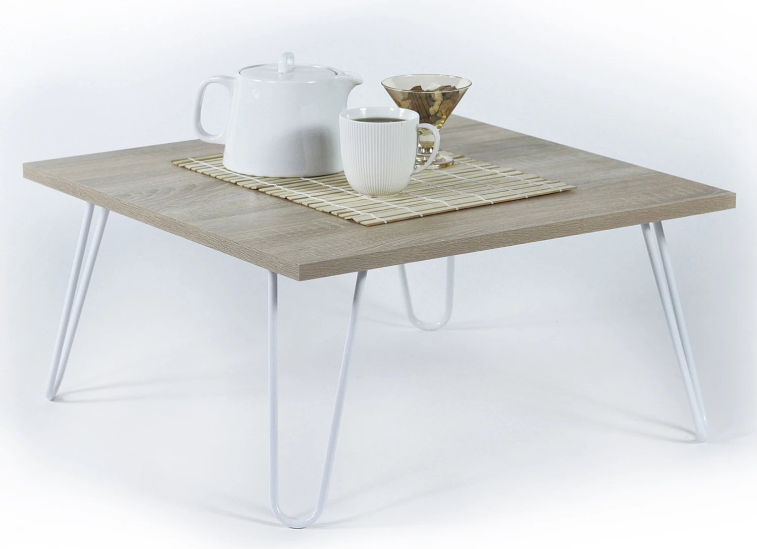 Tavolinë kafeje DIANE FH9180.01 sonama e bardhë 60x60x29Y cm